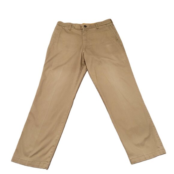 Lee Carefree Stretch Chino Pants Men’s 34x30 Beige Flat Front Straight Leg - Picture 1 of 5